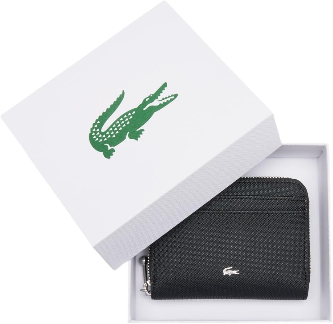 Lacoste Women's Daily City Small Zipped Billfold, Black, One Size