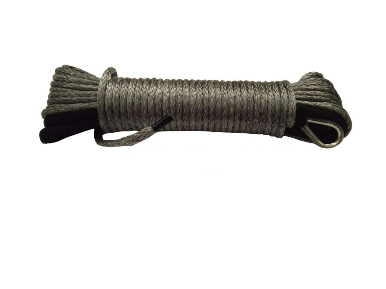 Winch Rope, Grey 5MM*15M ATV Winch Rope,Synthetic Cable 4500lbs, UTV Line,Off Road