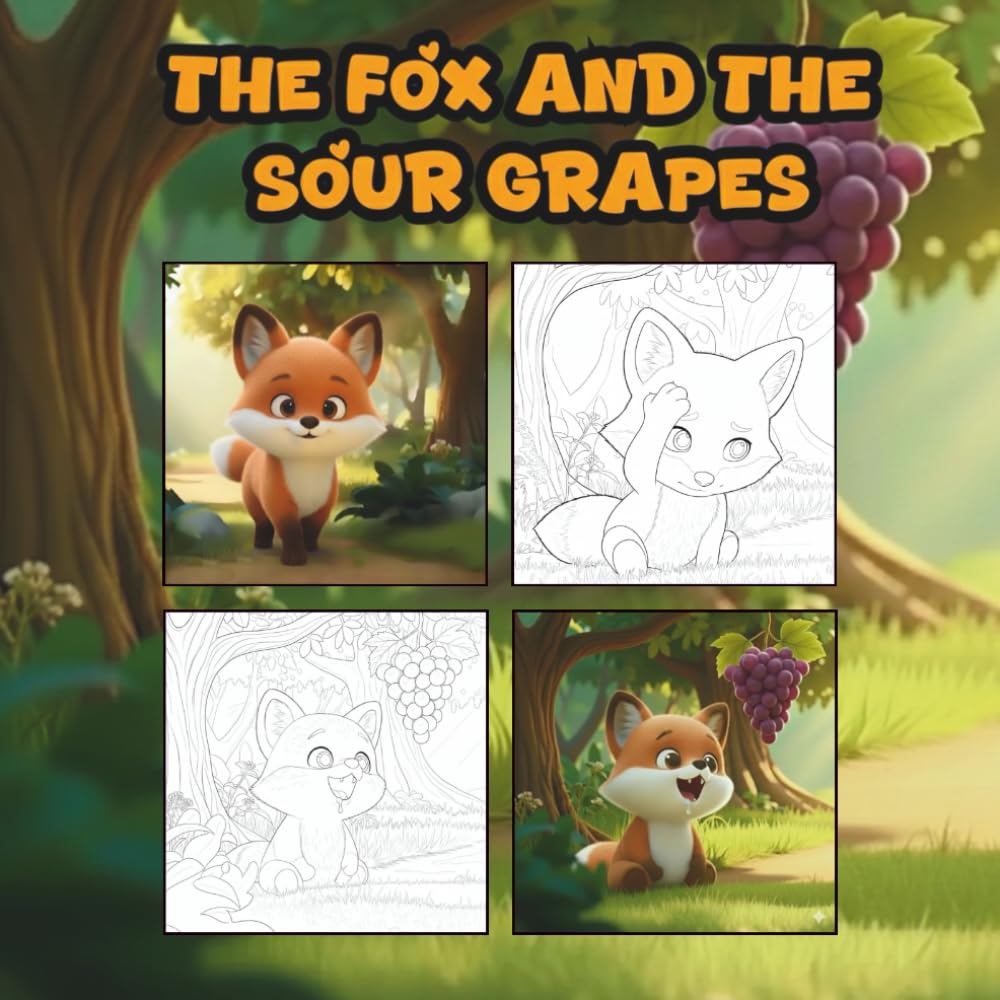 The Fox and The Sour Grapes (Coloring Book Edition)