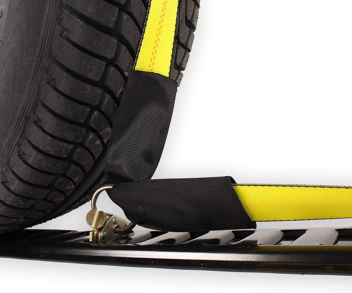 Exсluѕіvе Dіѕсоunt 50% Prісе DC Cargo Mall 2 Wheel Straps with E-Track Fittings and 3 Rubber Blocks | 11’ x 2” Auto Hauler Ratchet Strap with Rubber Cleats for Towing a Car, ATV, UTV or Van