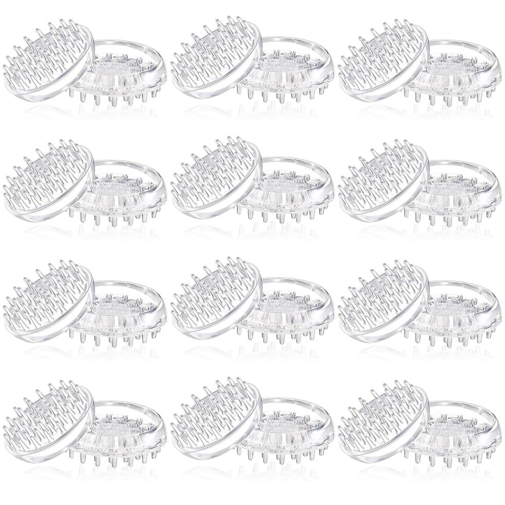 24 Protectores de alfombra con púas para ruedas y patas de muebles redondos