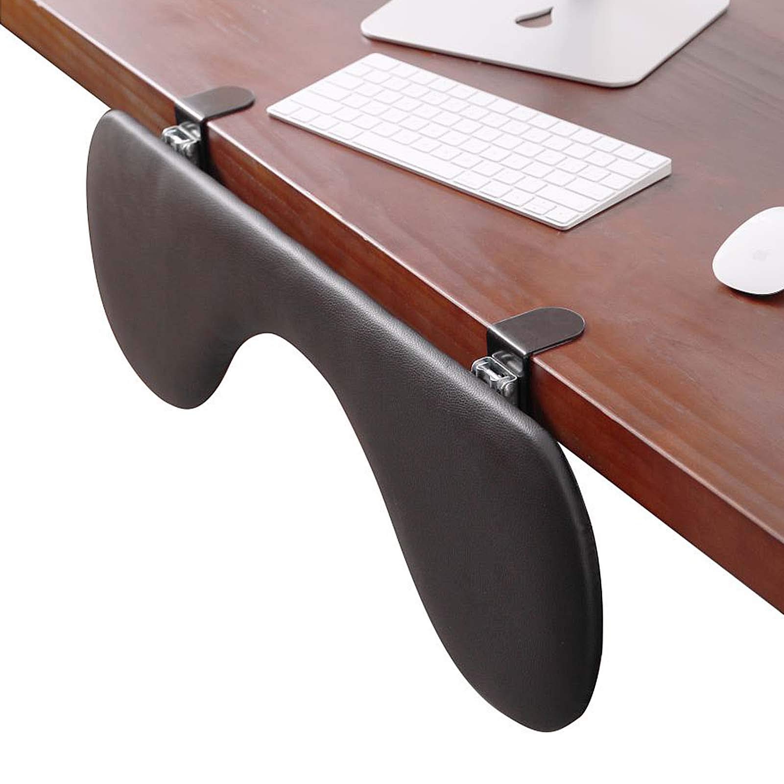 Repose-Poignet pour Clavier Ergonomie Support d'extension de Bureau Support de coude de Bureau Support de Clavier Plateau d'accoudoir de Souris (Marron, Noir)