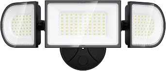 iMaihom 100W Flood Lights Outdoor, 9000LM Ultra Bright LED Flood Light Outdoor, 3 Adjustable Heads Security Lights, IP65 Waterproof Outside Flood Light, 6500K Floodlight for Yard Garage Court Black