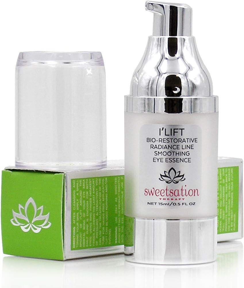 Sweetsation Therapy / YUNASENCE ILIFT Bio-Restorative Line Smoothing Anti-Aging Eye Cream with Retinol, Peptides, Argireline, Matrixyl, Vitamin C, Ceramide & Caffeine, For Lines, Wrinkles.