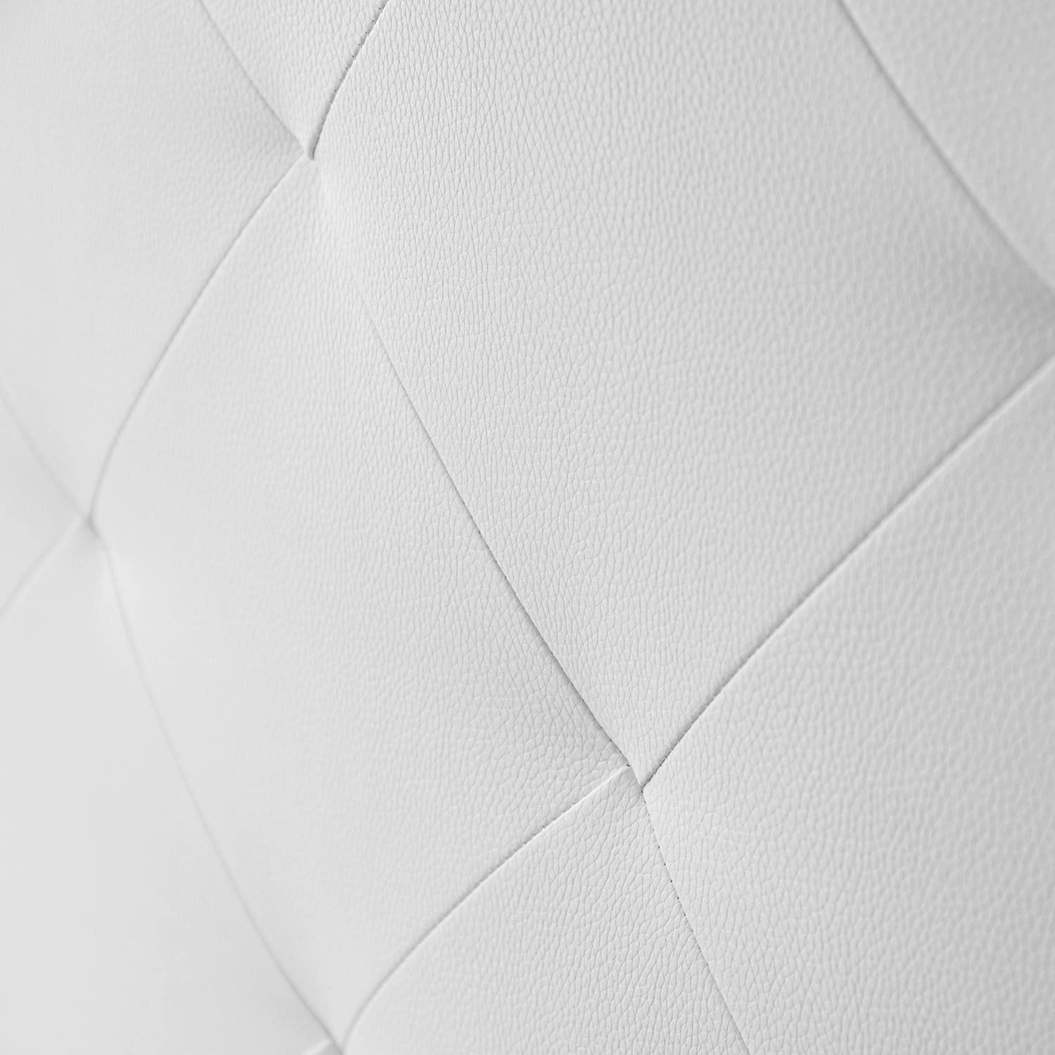 P17 - TESTIERA | Spalliera in Ecopelle | Colore Bianco | Cuciture Rombo | Dimensioni L.160 H.60 |