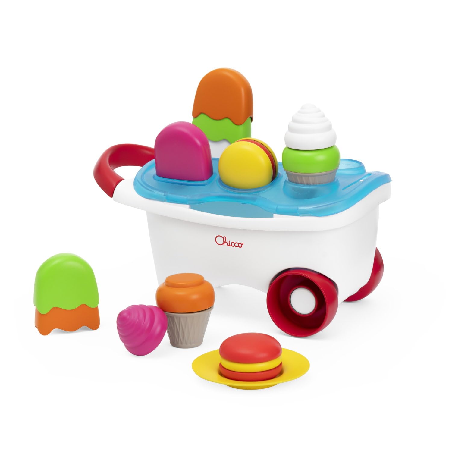Chicco 00012149000000 Ice Cream Cart Game, wielokolorowa