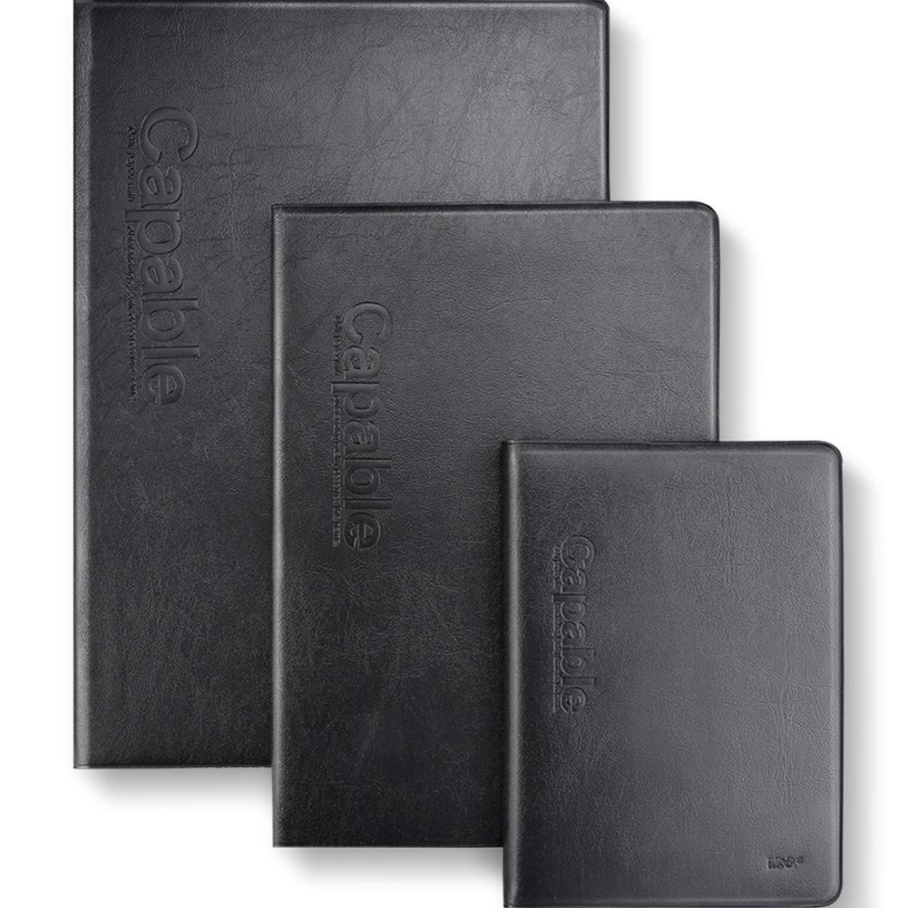 Writing Journal Notebook, PU Leather Hardcover Notebook, Lined College Ruled Page Notebook, Composition, Dairy, Office Note Books, 3-Pack, Total 252Sheets/504Pages