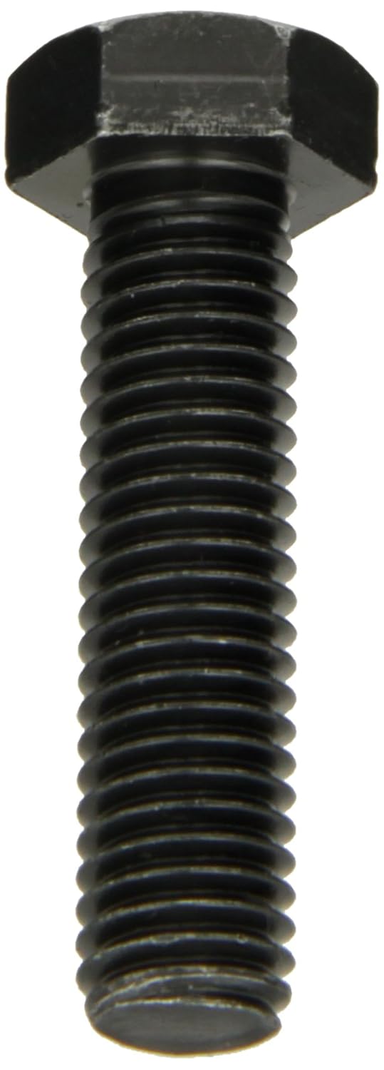 Steel Hex Bolt, Grade 5, Plain Finish, Hex Head, External Hex Drive, Meets ASME B18.2.1/SAE J429, 2-1/4" Length, Fully Threaded, 3/8"-16 Threads (Pack of 50)