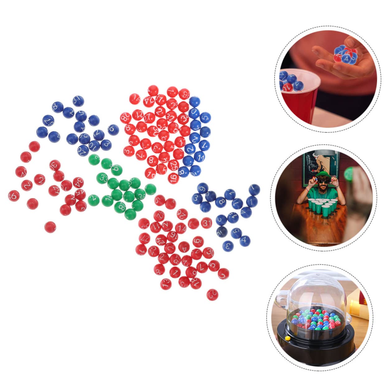 Toyvian 9paquetes Bolas De Lotería De Plástico para Actividades y Eventos De Números Claros Accesorios para Rifa y Bingo Colores