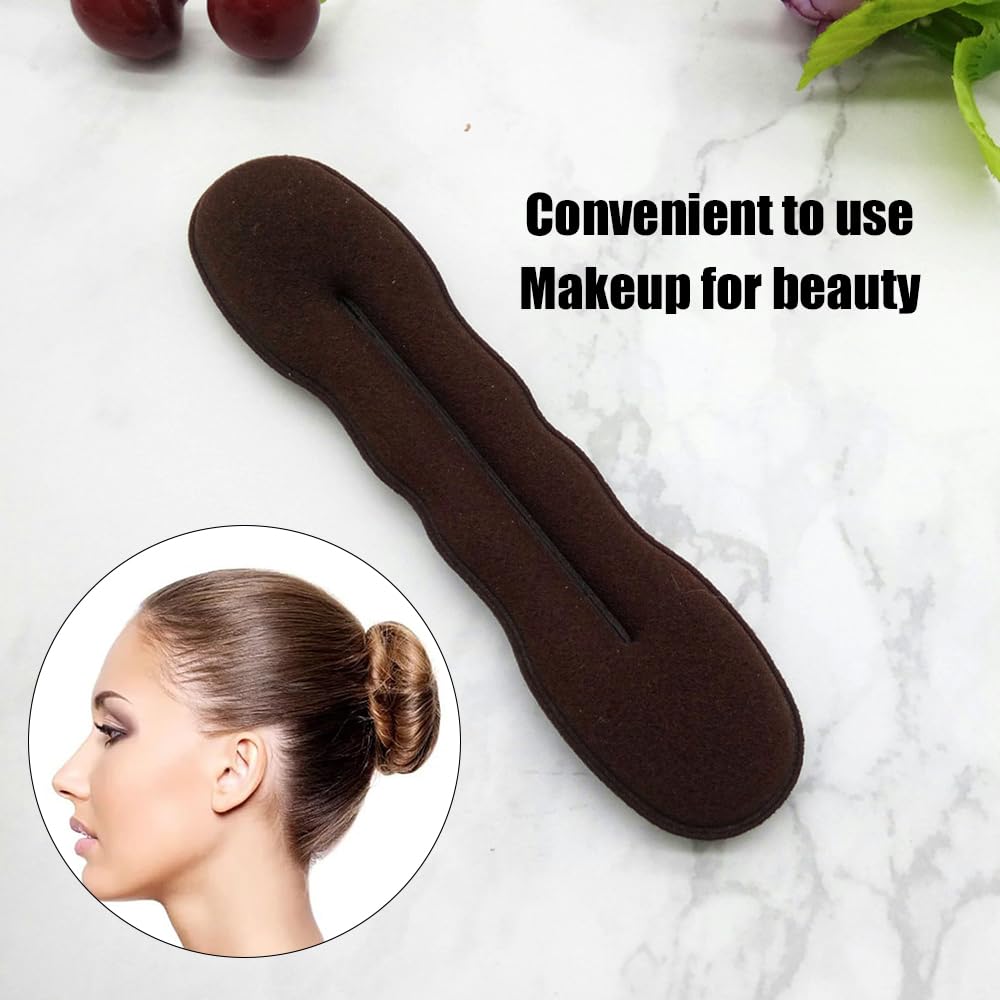 4 piezas Marrón para hacer moños para el cabello, Bonut para el cabello, esponja para torcer el cabello, accesorios peinar el cabello, accesorios para el cabello, herramientas el cabello