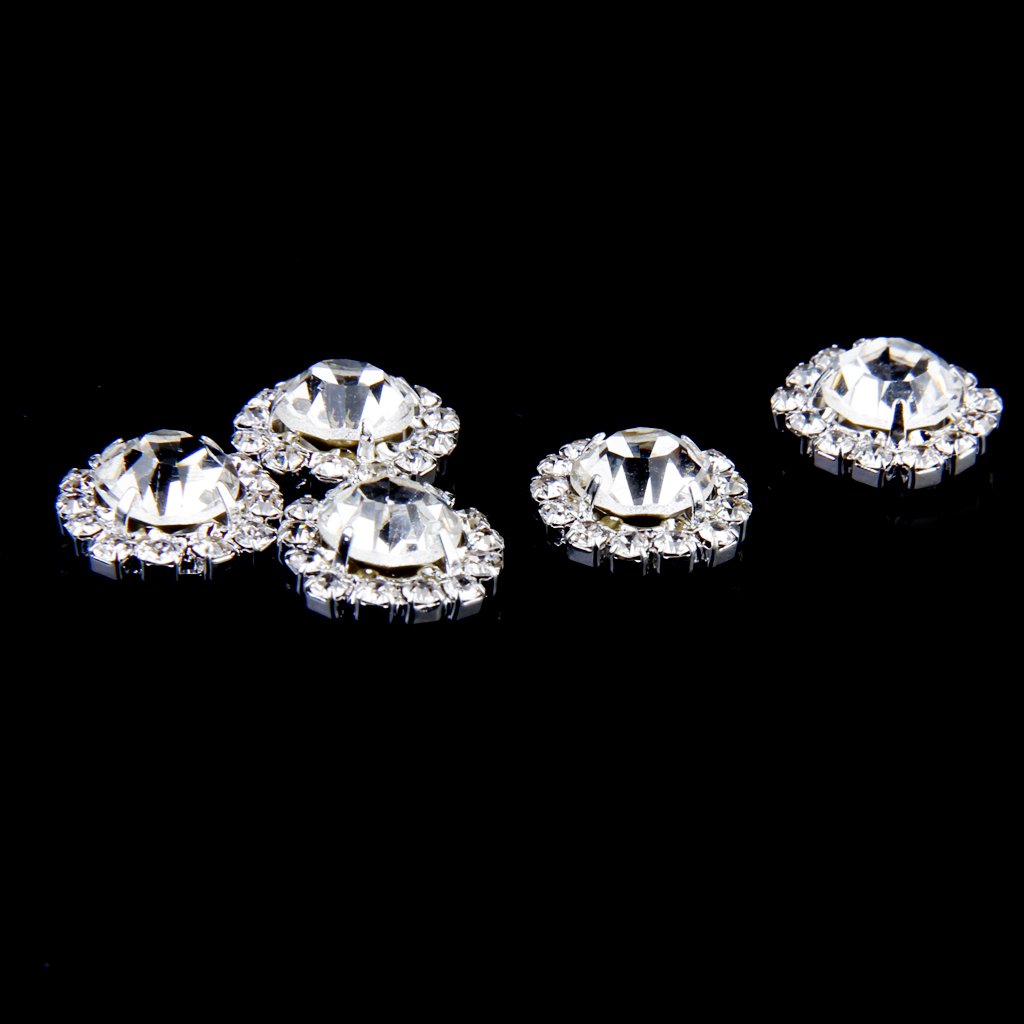 Bottoni gioiello tondi con strass e pietra centrale – GIFA Accessori