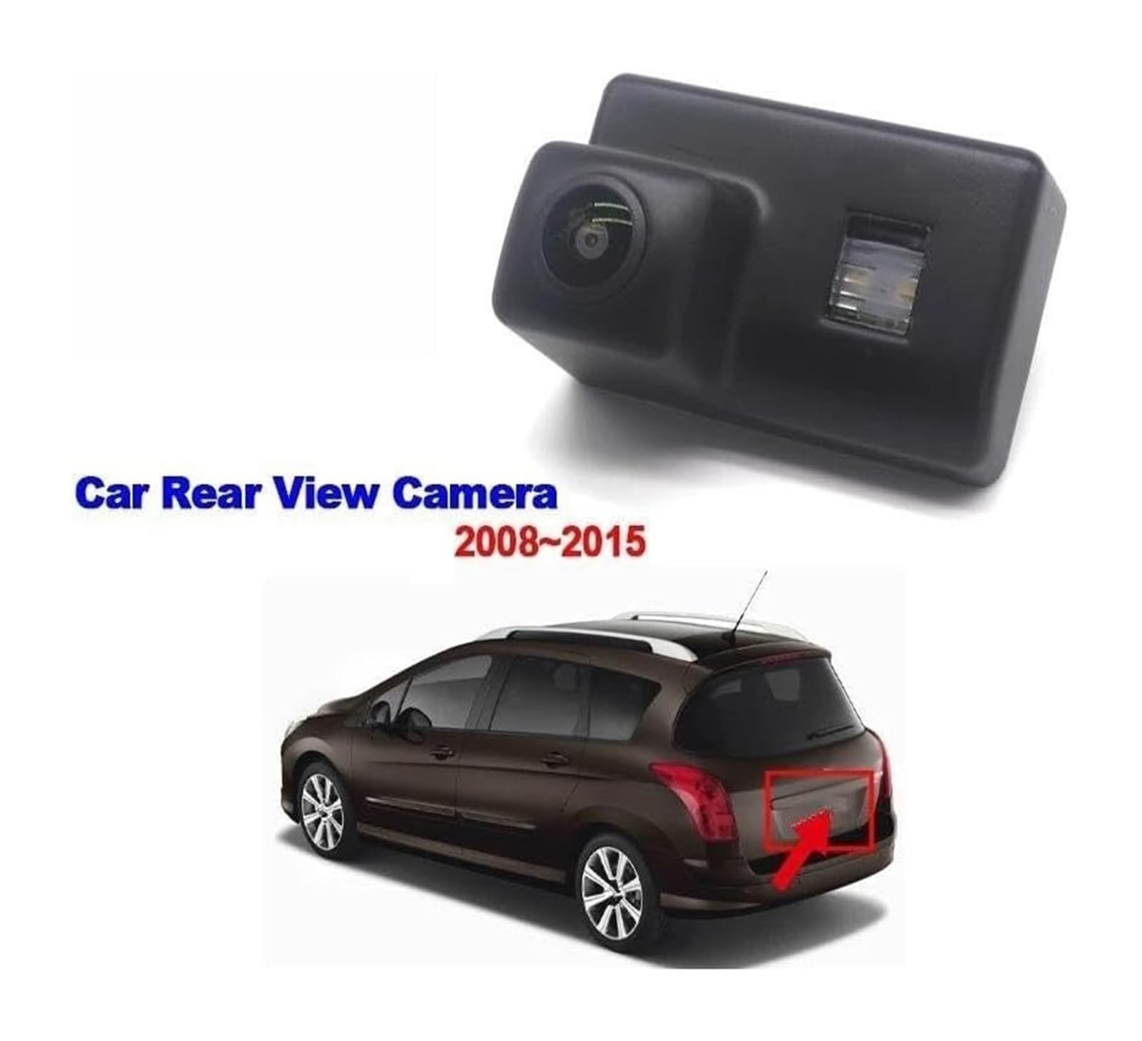 Telecamere visione posteriore Per Peugeot 308 SW 2008-2015 Fotocamera Telecamera Per Retromarcia Per Auto Senza Fili Parcheggio HD(Camera with Wireless)