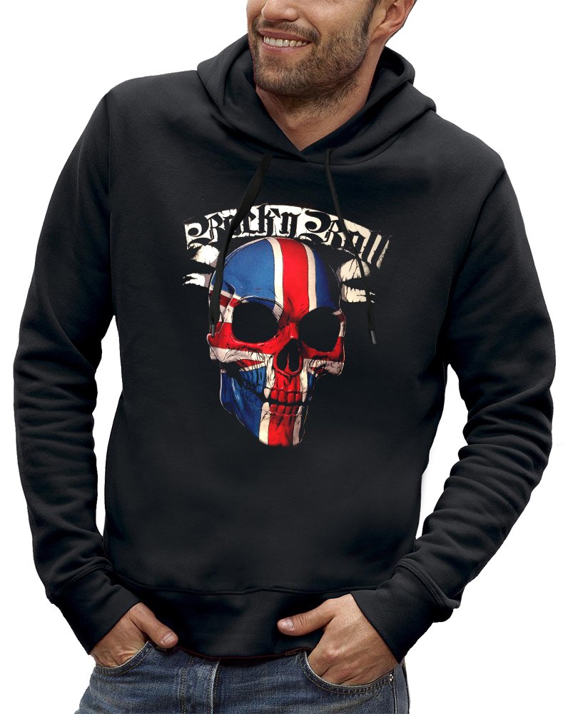 Sweat crâne rock n roll drapeau Royaume-Uni homme l'esprit vintage - 4