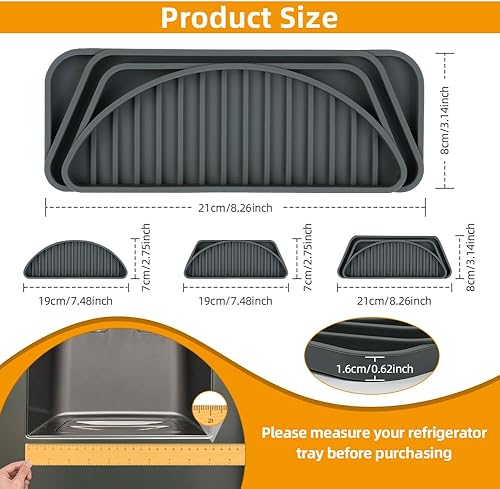 Miniatura 2 de Bandeja de goteo para refrigerador, bandeja de goteo de agua Frige para cortar, bandeja de goteo de agua de silicona para dispensador de agua,