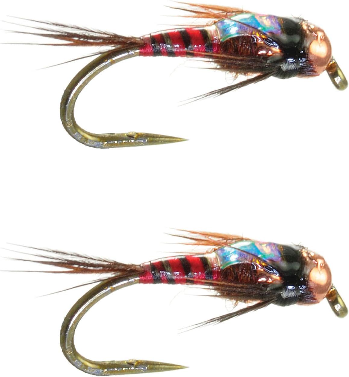 Umpqua Two Bit Hooker Red Fly Fishing Tungsten Bead Head Flies Multi-Packs