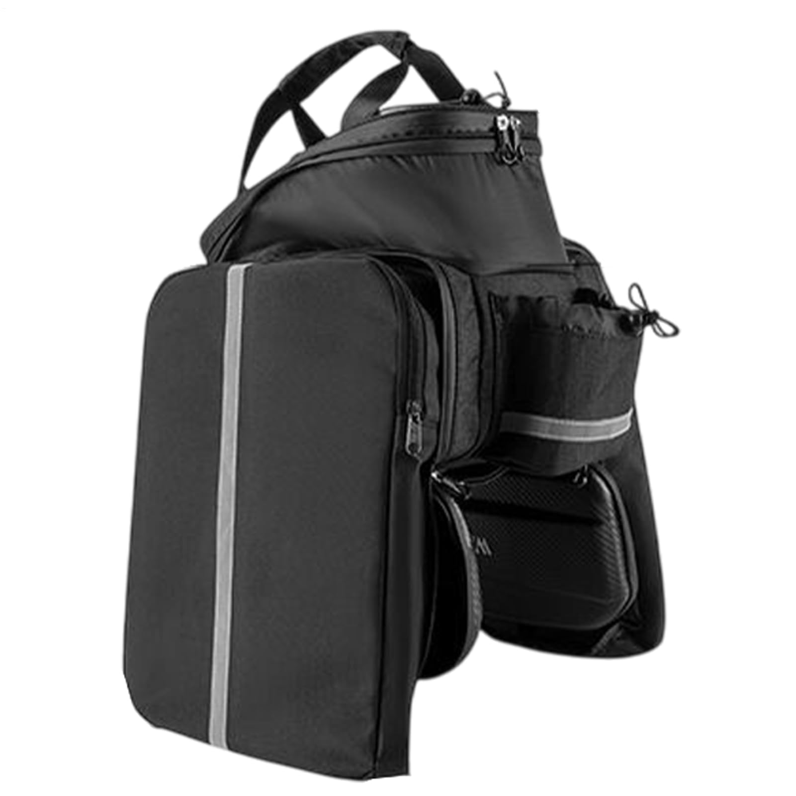 Borsa Portapacchi Bici Strisce Riflettenti Multifunzionale Espandibile | Borsa Laterale Portaoggetti Per Ciclismo All'Aperto Pendolarismo Viaggi Bici Portapacchi Posteriore Carico Weekend Avventur