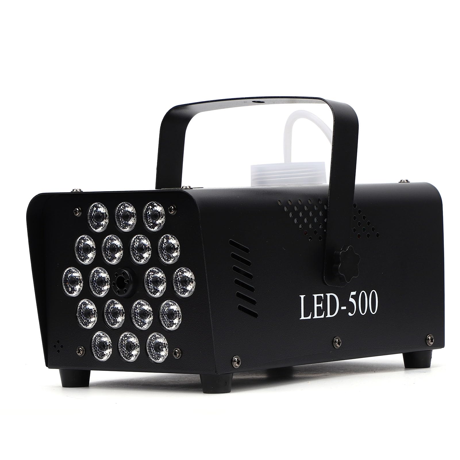 YWBL-WH Wytwornica Mgły, Wytwornica Dymu o Mocy 500 W z 18 Diodami LED RGB i Pilotem, Spray o Mocy 2000 CFM, na Halloween Boże Narodzenie Wesele Klub DJ Efekt Sceniczny (Wtyczka UE 220 V)