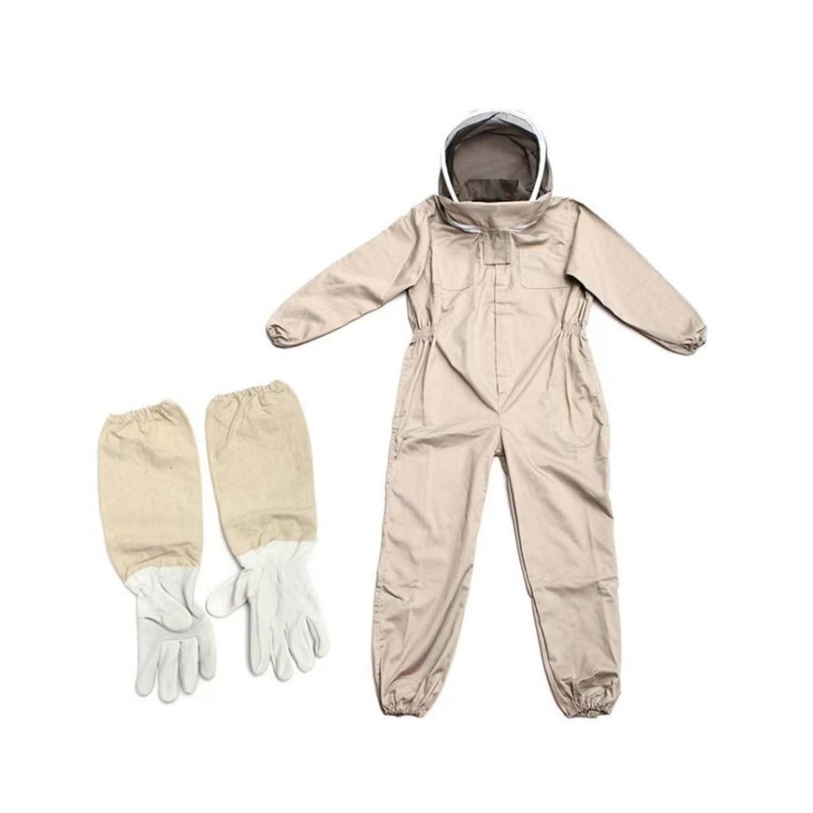 Traje Apicultor Hombre Traje de apicultura de cuerpo completo, mono de tela, velo, capucha, guantes, sombrero, Jaket, equipo protector de apicultor