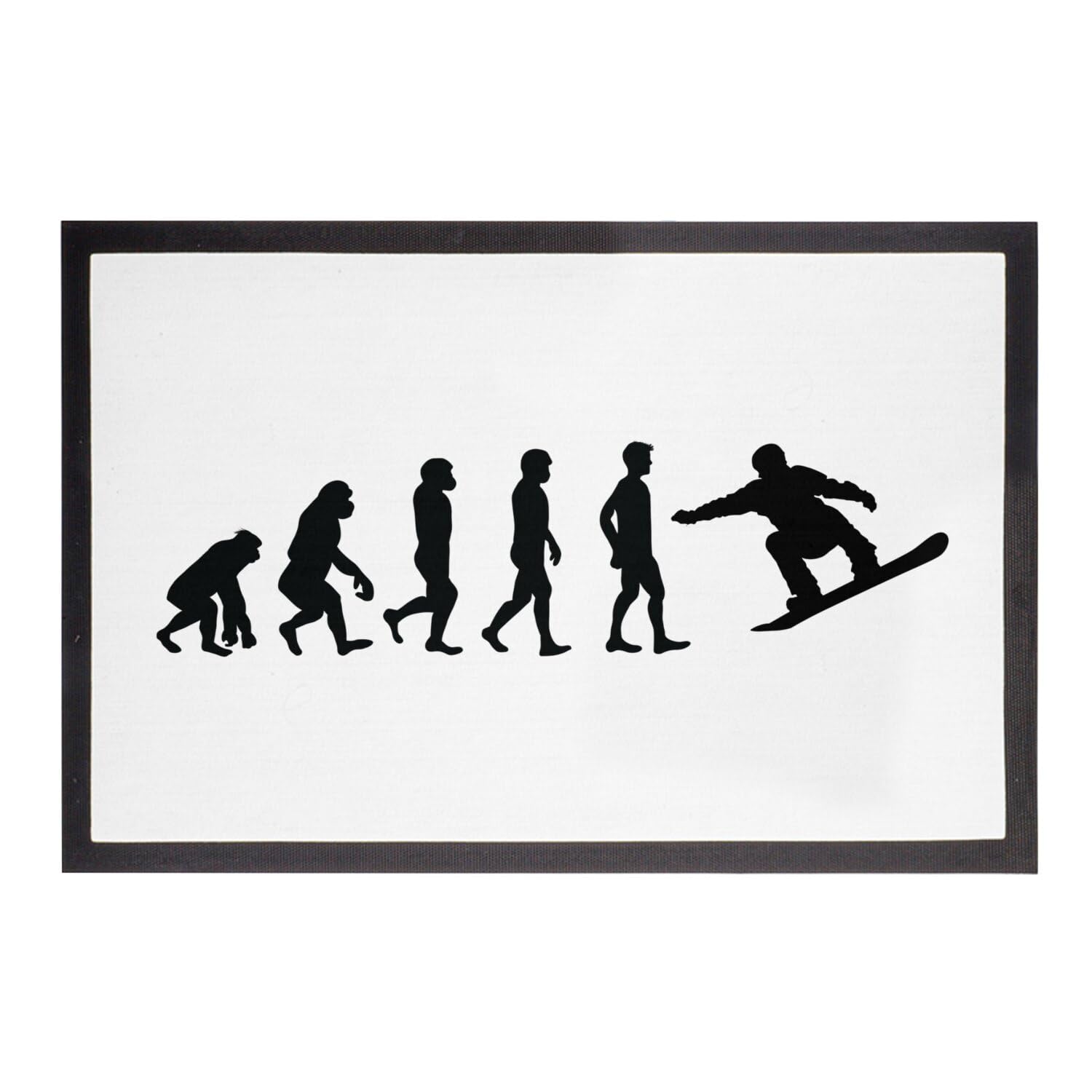 Paillasson Blanc Evolution Snowboard idéal retour des pistes