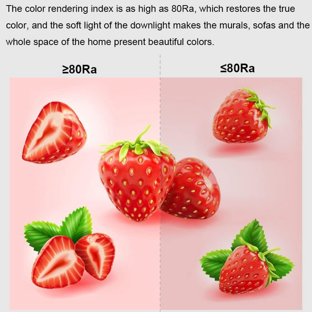 5.5" Round White LED Recessed Downlight with Ornamental Baffle Trim, 3-CCT Dimmable Ceiling Light Fixtures for Living Room/Kitchen/Hallway, 5.5 Inch Floral Textured Surface Recessed Lighting