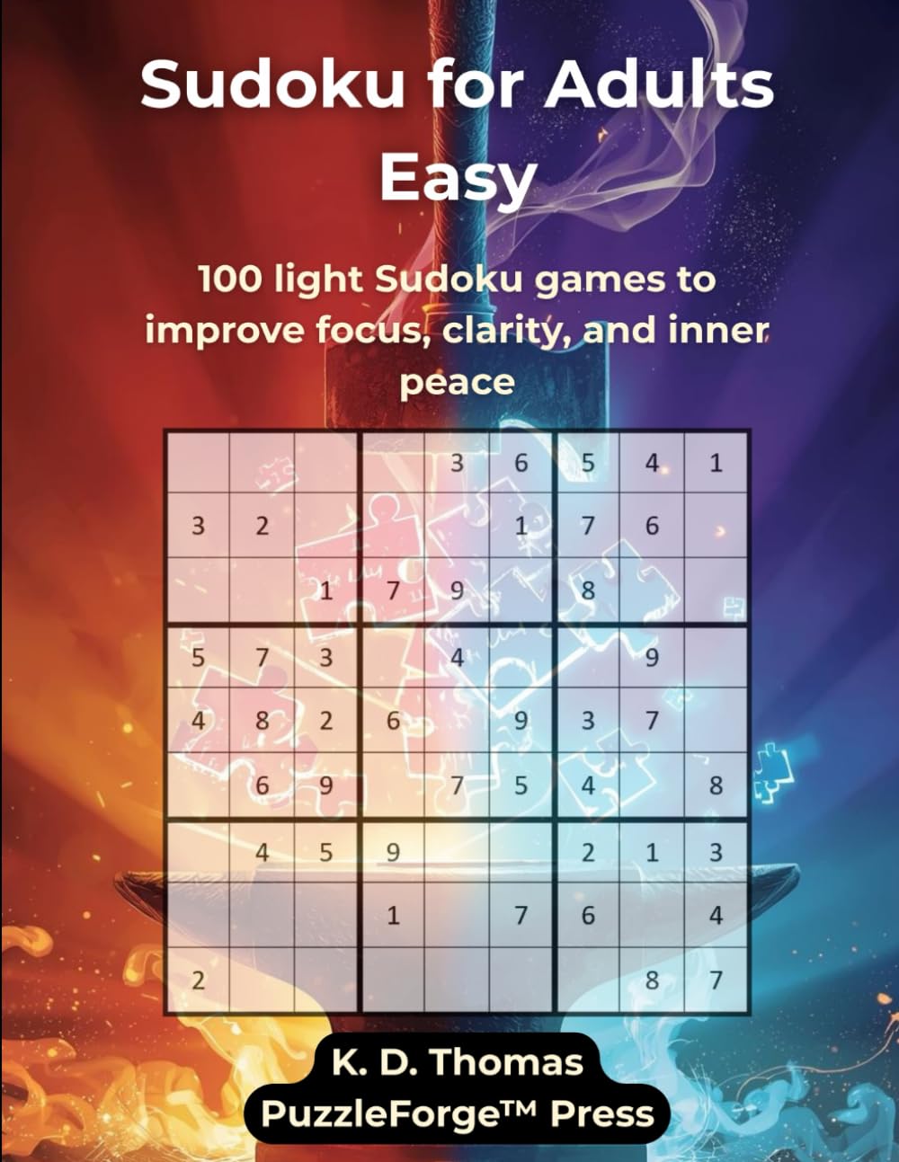 Sudoku for Adults Easy: 100 light Sudoku games to improve focus, clarity, and inner peace (PuzzleForge™ Easy Sudoku Forge Series – Relaxing Brain Training Puzzles)