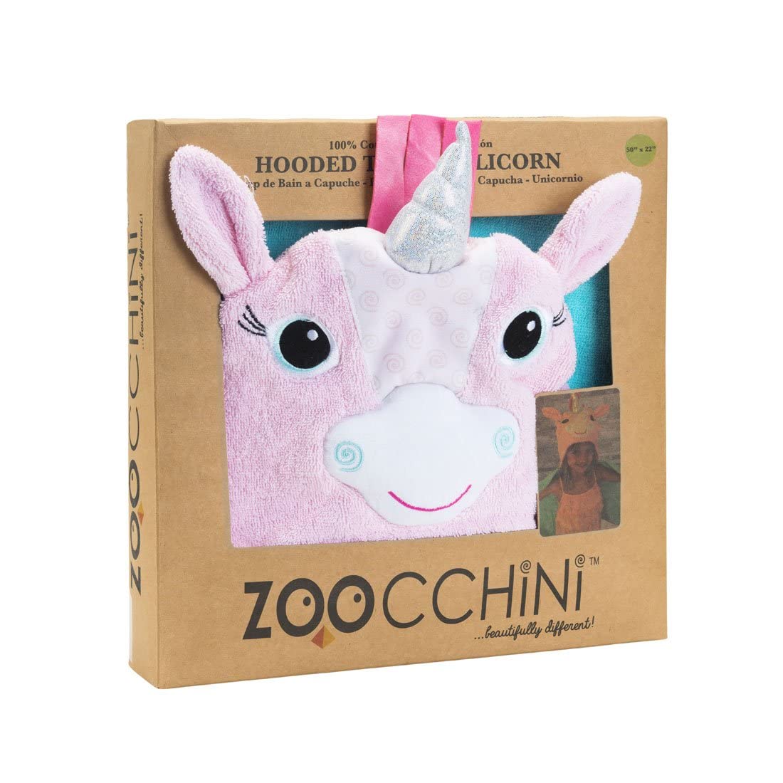 Zoocchini Serviette de Bain Enfant Motif Allie La Licorne