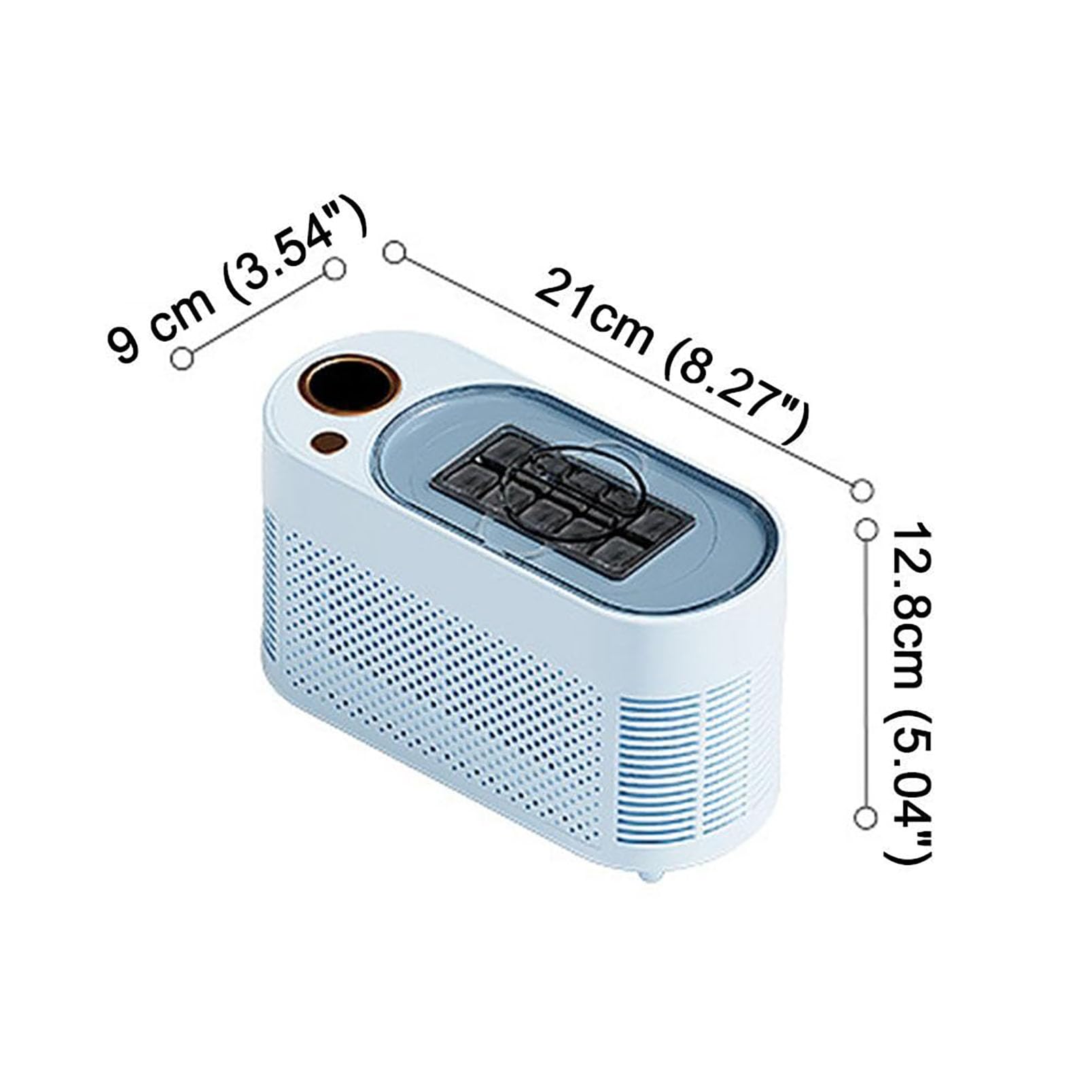 Mini Máquina Para Hacer Cubitos, Máquina Para Hacer Hielo Portátil, Fabricación de Hielo Rápida de Doble Potencia, Compatibilidad con Automóvil de 12 V, 8 Cubitos de Hielo en 10 Minutos Para el blue