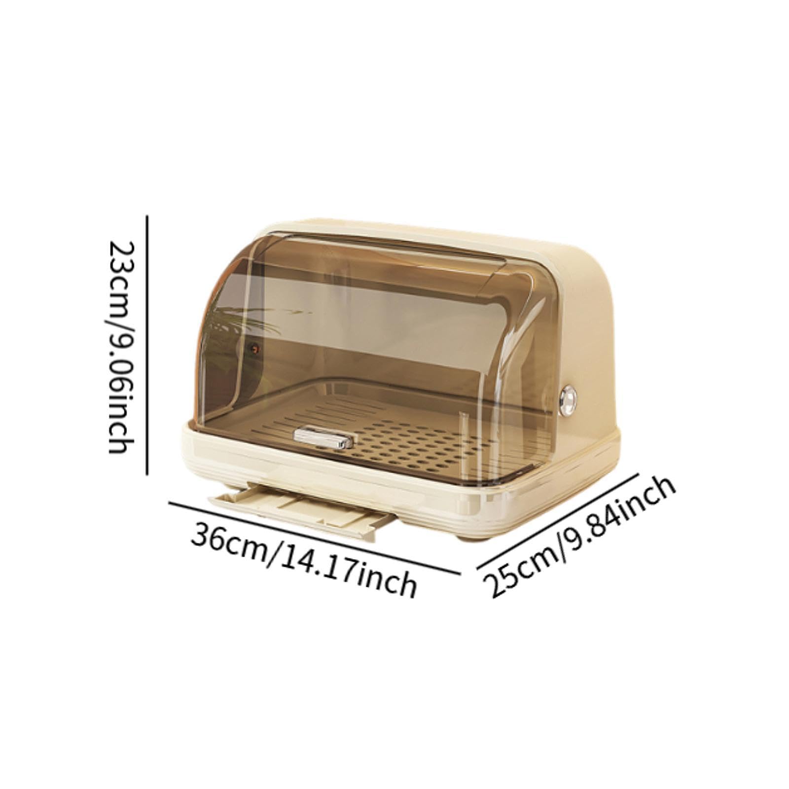 Secador de Botellas, Soporte para Botellas, Escurridor de Cubiertos con Tapa para Vasos, Beige, Individual