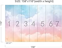 Vista 3 de Cliouar -Papel tapiz de pared 3D para decoración de dormitorio sala de estar 158 x 110 pulgadas no autoadhesivo