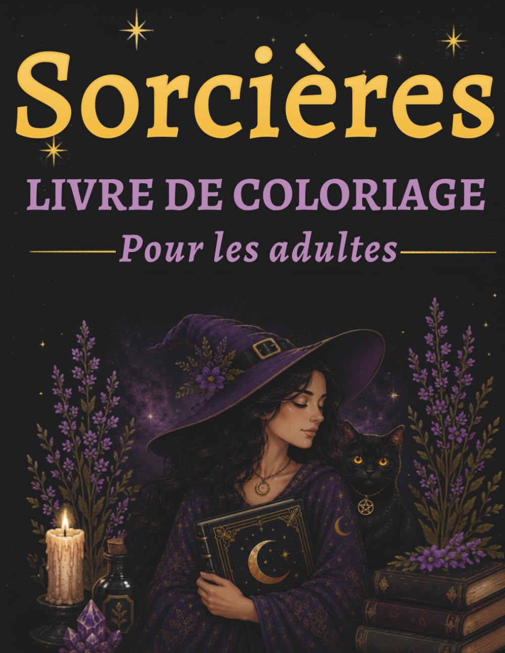 Livre de Coloriage Sorcières: Une magnifique collection de sorcières mystiques, de magie lunaire, de rituels enchantés et d’illustrations féeriques pour adultes, adolescents et amoureux de fantasy.