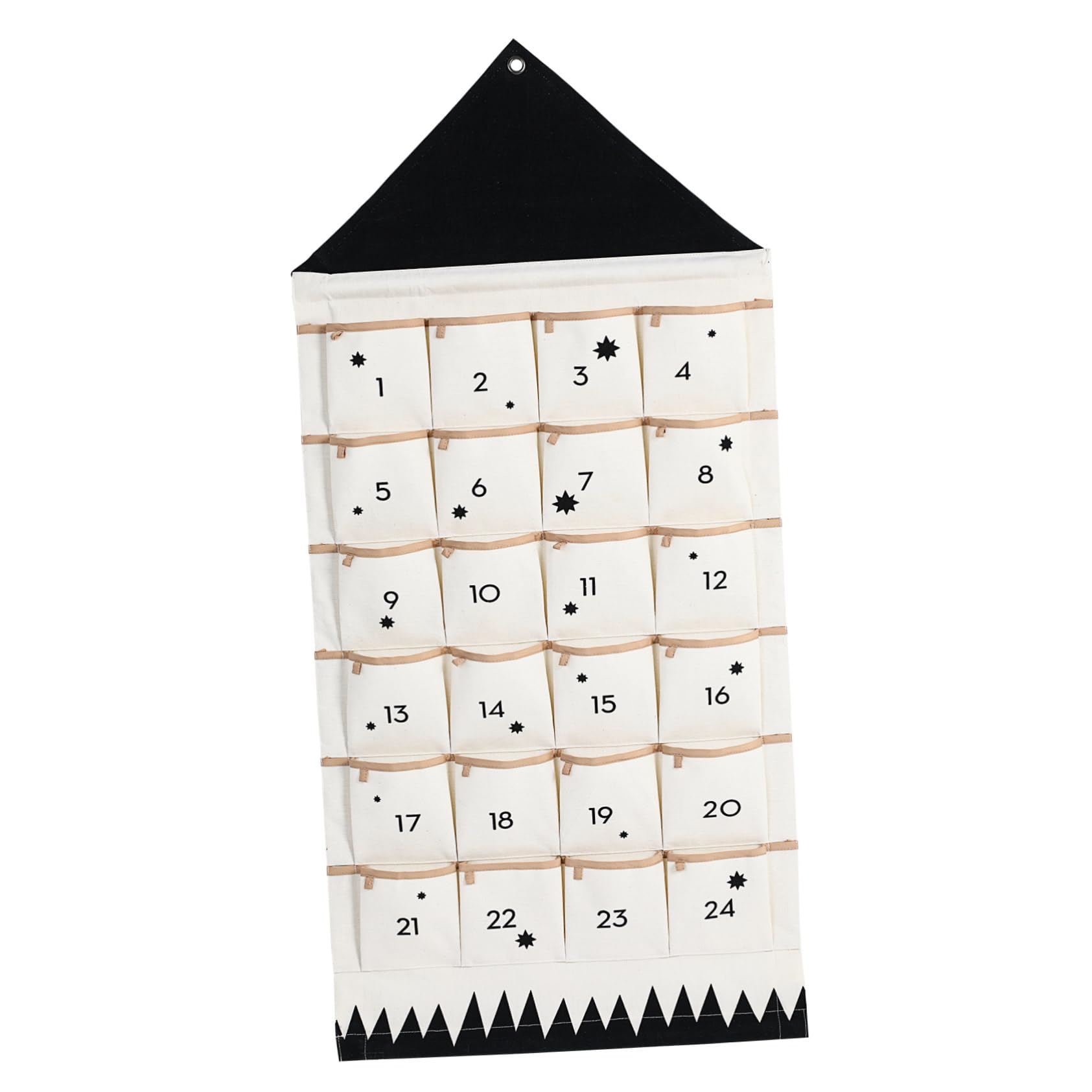 NUOBESTY Weihnachts Adventskalender Tasche Aus Stoff Wandaufhängung Aufbewahrungstasche Mit 24 Taschen Für Weihnachtsdekoration Und Kleinen Organizer Zum Hängen An Wand Tür Oder Baum