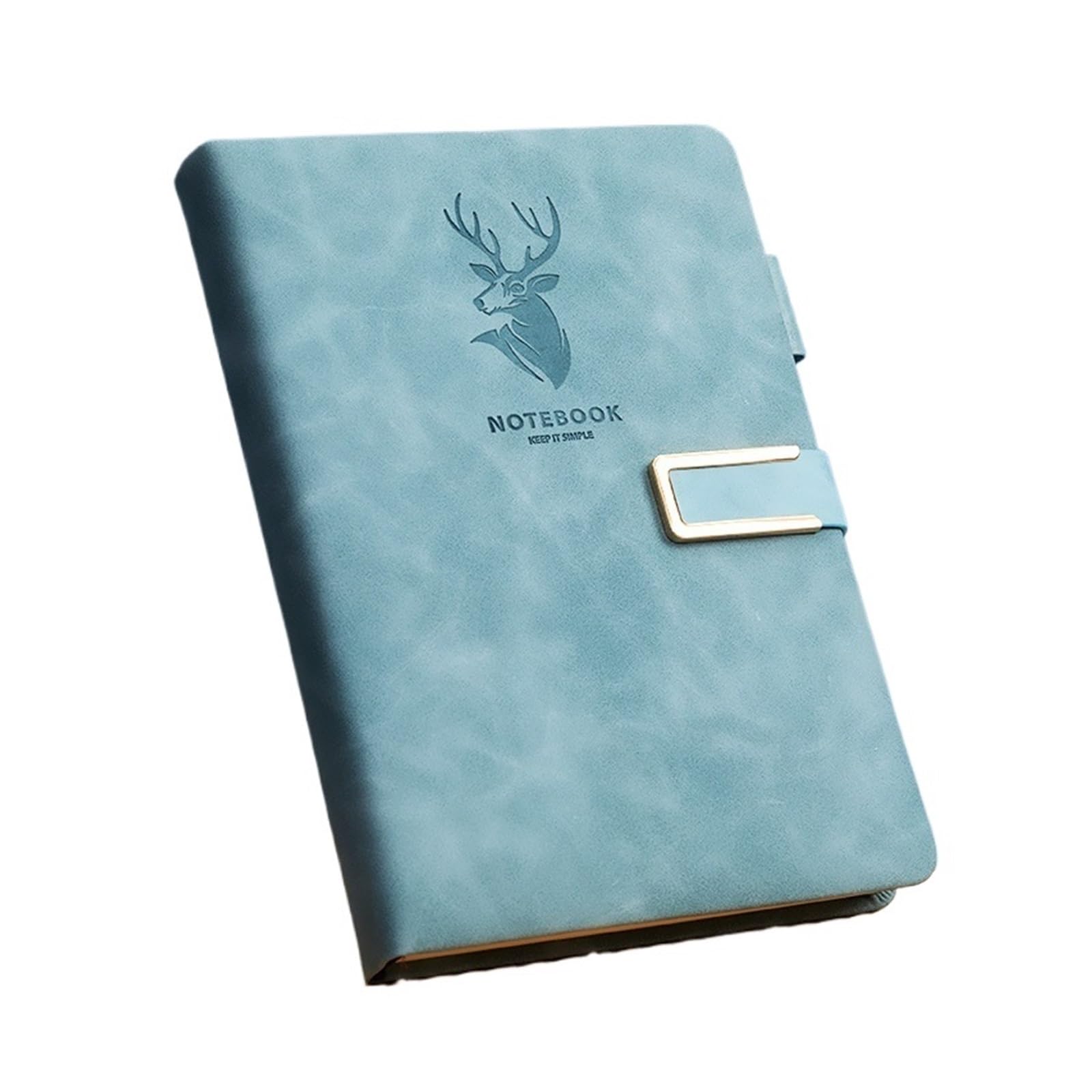 Inspirierendes Notizbuch 2 Stücke 360 ​​Blätter Business Notebook Schnalle Multi Farbe Verdickt A5 Leder Schreibwaren(Blue)