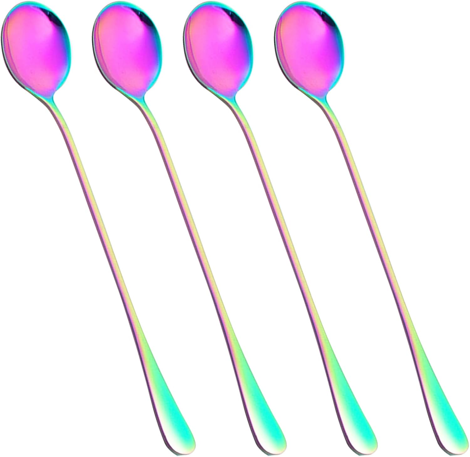 Latte Spoons,Set of 4 Long Spoons for Latte,Long Handle Spoons, Iced