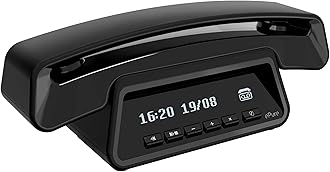 ALCATEL ePure Premium - Cordless Phone DECT With Answering Machine - Classic Design - Smart Display Base - Large Graphic Display - Handsfree - Call Barring - Black