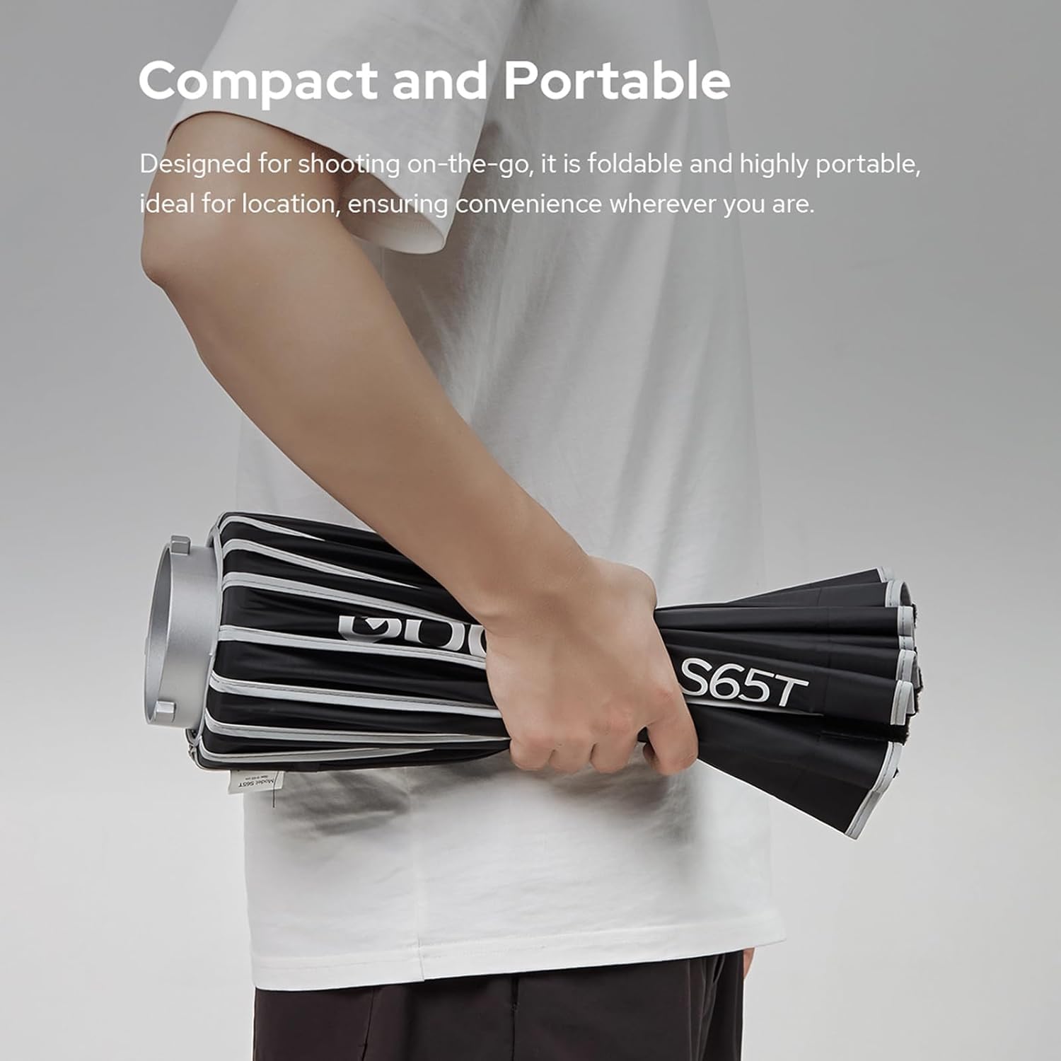 Godox S65T 65 cm Umbrella Softbox, Bowens Mount z dyfuzorem Portable Quick Release Softbox do Godox MS300-V SK400II-V DP400III-V SL60IID SL60IIBi SL100 AD400Pro itd. lampa błyskowa