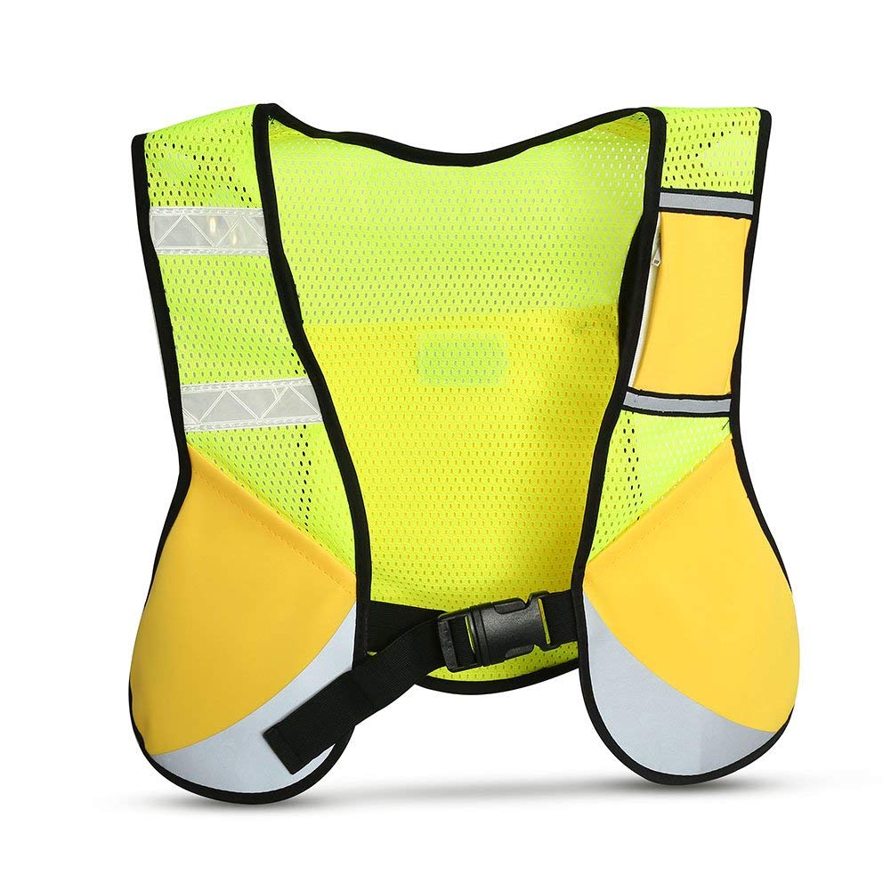 Odblaskowa kamizelka sportowa, 38 cm, wielofunkcyjna kamizelka odblaskowa do biegania 200 m, odblaskowa kamizelka do biegania, jazdy na rowerze, wędrówek