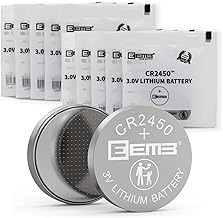 EEMB 10 Pack CR 2450 Battery 3V Lithium Battery 2450 Button Coin Cell DL 2450 ECR 2450 BR 2450 is suitable for clocks, tea lights, return candles, alarm systems, car key boxes, remote controls,