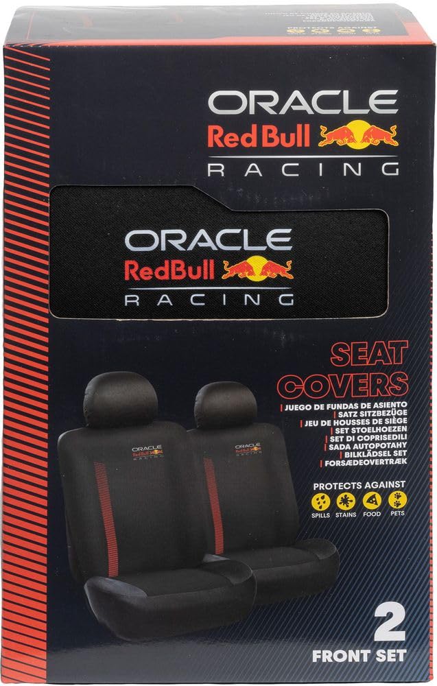 RED BULL Racing Ensemble 6 Housses Siège Auto Powerbar Noir Rouge