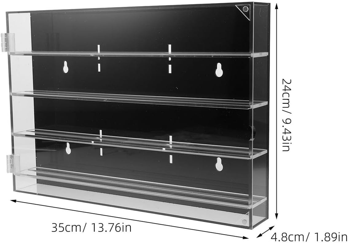 Acrylic Knife Storage Box Wall-mount Multi-layer Organizer 13.76x9.43x1.89" Compact Kitchen Knife Holder Suitable for Fruit and Cutter Display