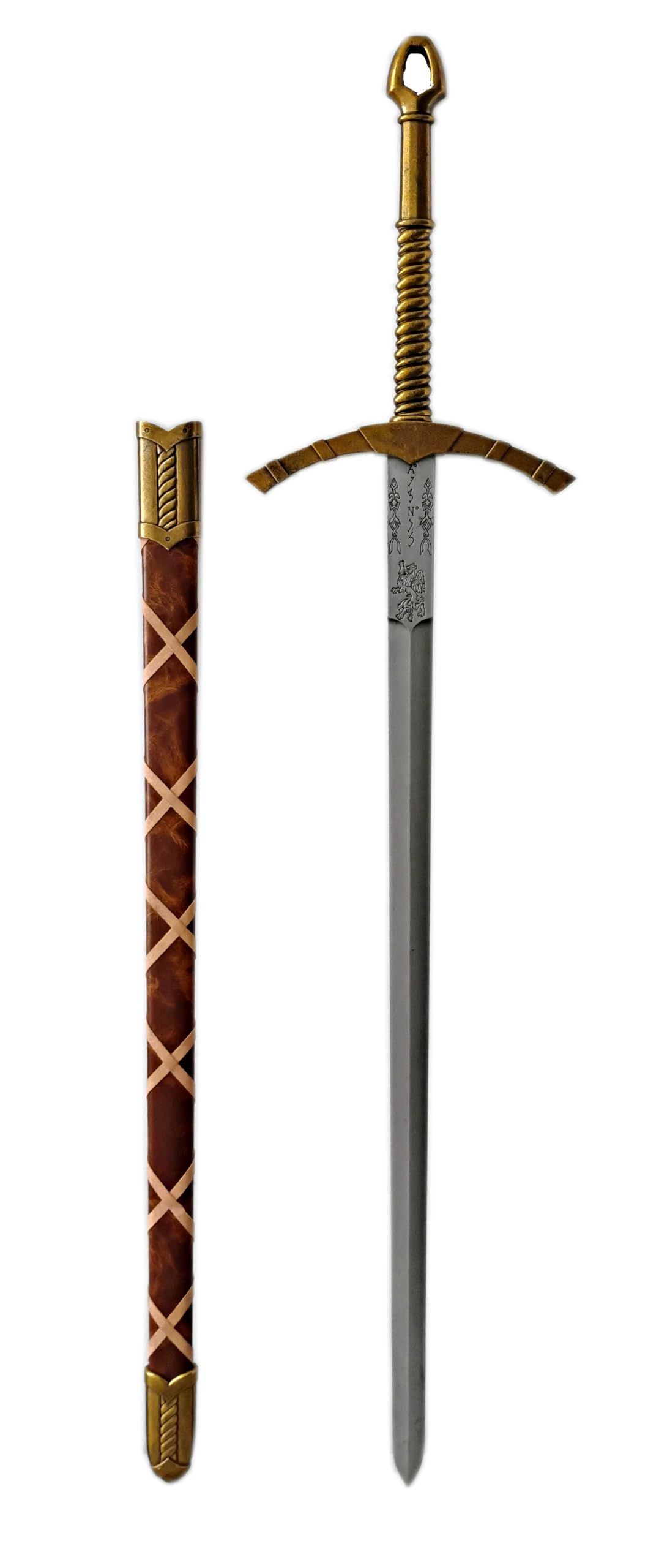 ARTESPAIN. Espada Medieval Decorativa S.XIV, sin Filo, reproducción histórica