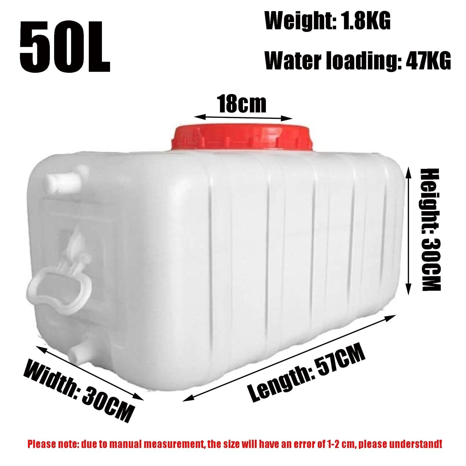 50L/75L/110L/150L/200L/340L Verdickter Wassertank Lebensmittelechtem Kunststoff, Horizontaler Großer Lagertank Heimgebrauch