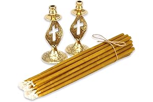 Cross Design Orthodox Candle Holder | Perfect for Prayer Corner or Home Altar