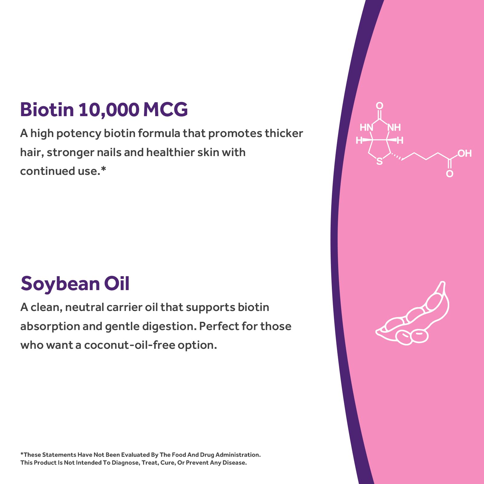 Doctor's Recipes Biotin 10,000mcg, High Potency Vitamin B7 for Hair, Skin & Nail Support, Non-GMO, Optimal Solutions Hair Vitamin with Biotin, for Women and Men, 120 Softgels — Amazon image 6