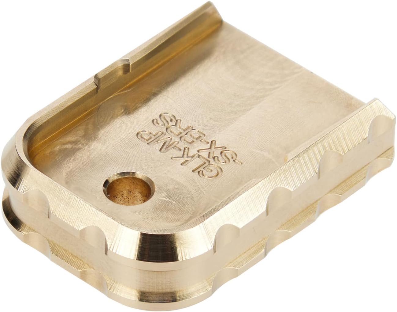NDZ Performance 3D Engraved Brass Magazine Floor Plate for Glock V-Series – Fits G17 V, G19 V, G19X V, G45 V – Standard and Extra Thick Sizes – Made in USA