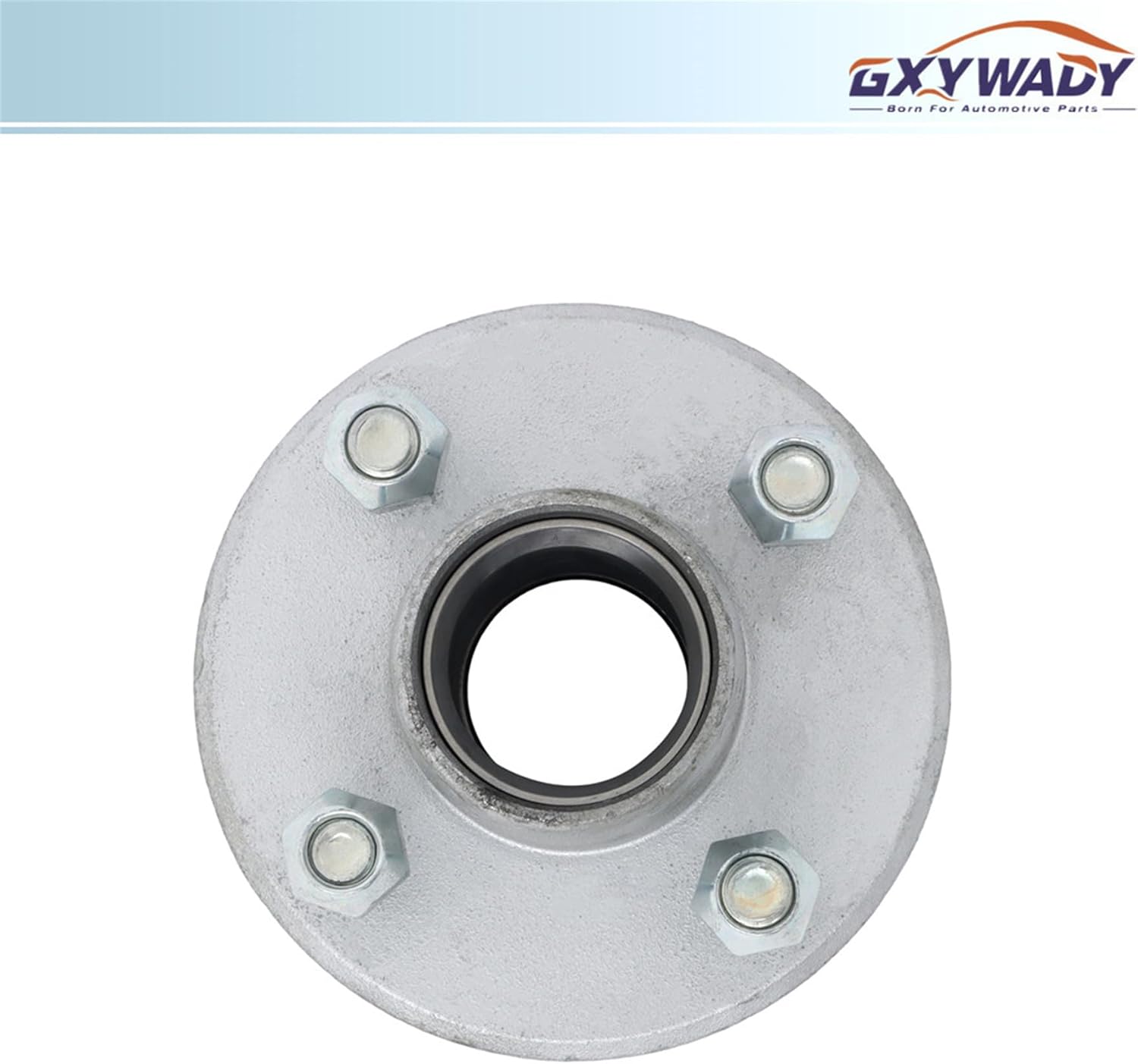 GXYWADY 4 on 4 Inch Galvanized Trailer Hub Kit with Trailer Bearing Kit Replacement for 2000 lbs 1 Inch Spindle