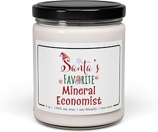 Santa's Favorite Mineral Economist Candle - Christmas Gifts for Resource Economist Staff Employee Boss Manager Party Decor - Xmas, New Year - 9oz Soy Wax Cinnamon Vanilla Scent