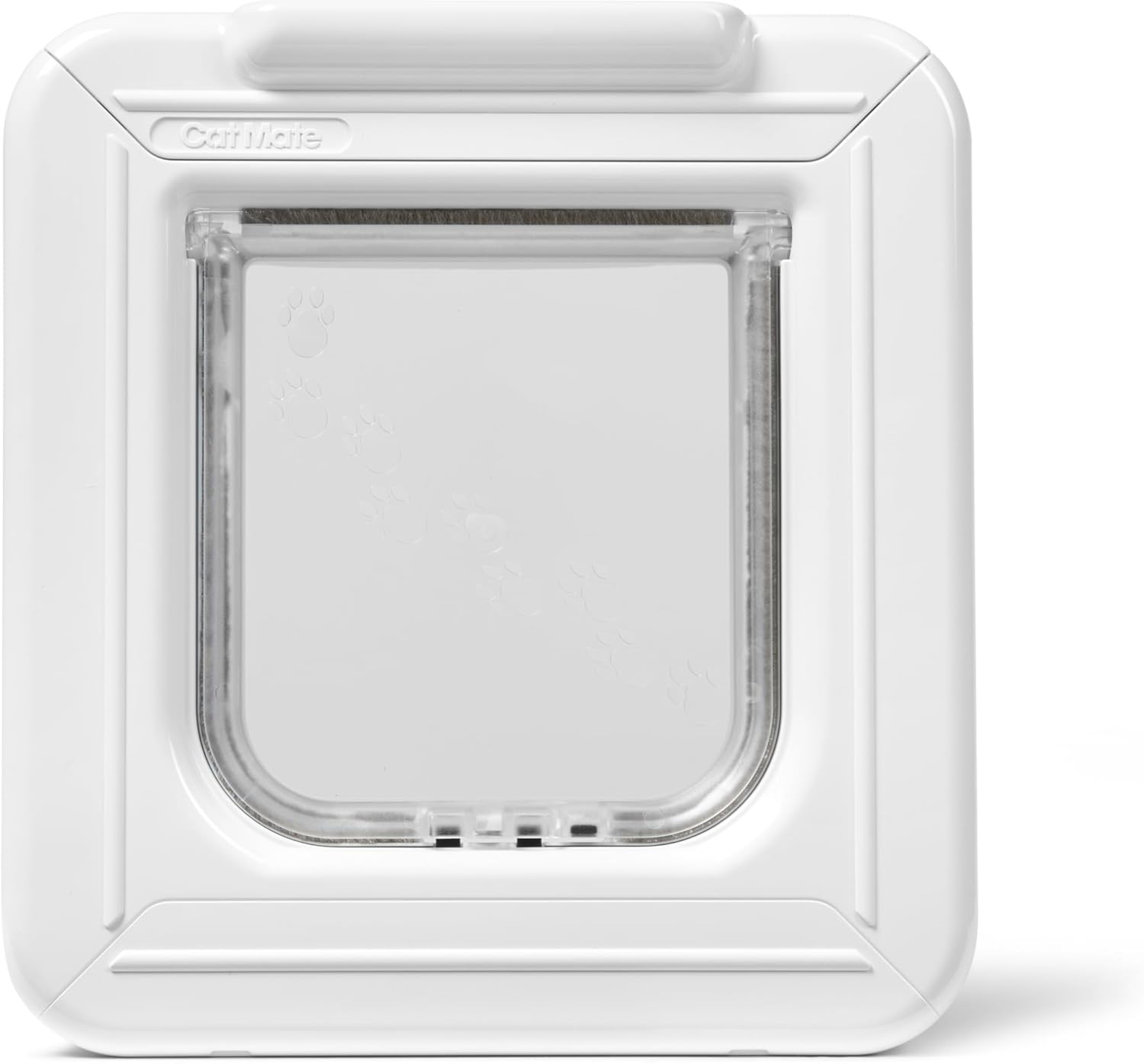 Cat Mate Elite Microchip Cat Flap with Digital Timer & LCD Display (355) - for Small to Average Sized Cats, Easy Installation in UPVC Doors, Glass, and Wood, White