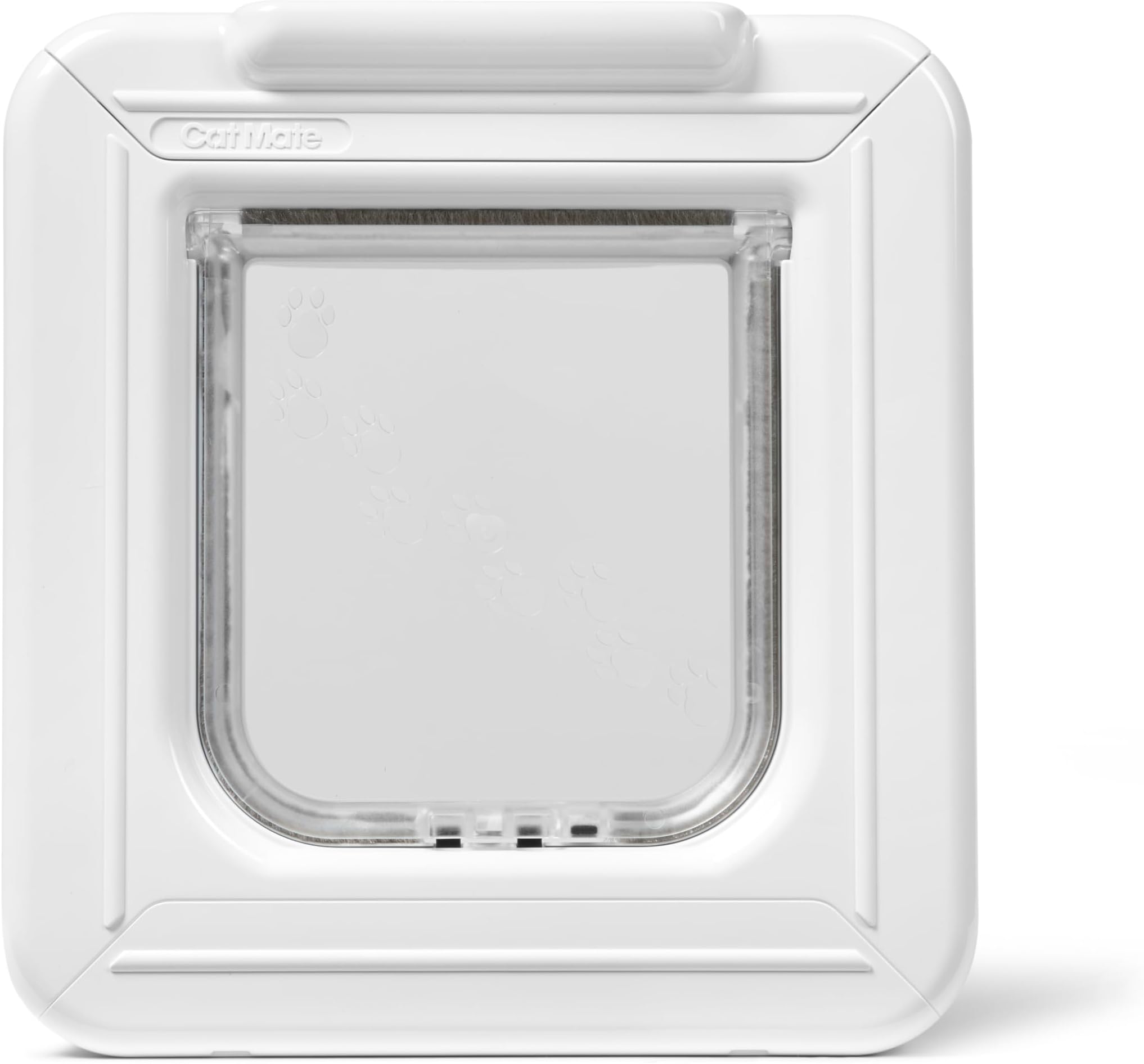Elite Microchip Cat Flap with Digital Timer & LCD Display (355) - for Small to Average Sized Cats, Easy Installation in UPVC Doors, Glass, and Wood, White
