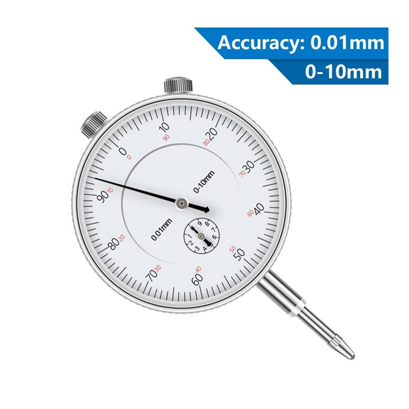 Measuring Tool 0-10mm Dial Indicator Gauge 0.01mm Accuracy Resolution Measurement Instrument for Woodworking Precision Tool High Resolution