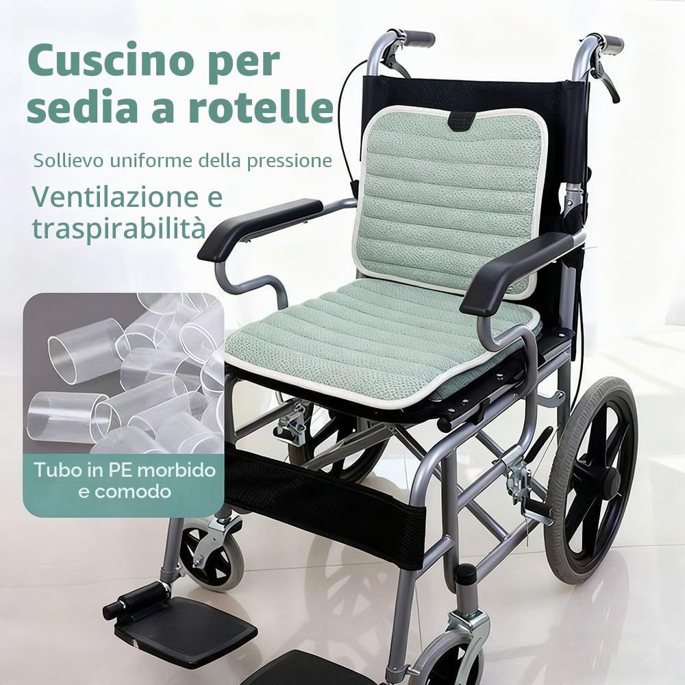 Cuscino per Sedia A Rotelle Antidecubito, Cuscino con Schienale Ortopedico 45X90CM Prevenzione delle Ulcere da Pressione Accessori Morbidi